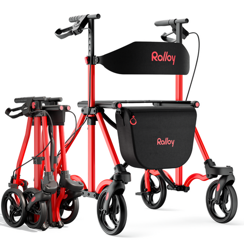 GlideEase Pro — Foldable 4-Wheel Rollator Walker