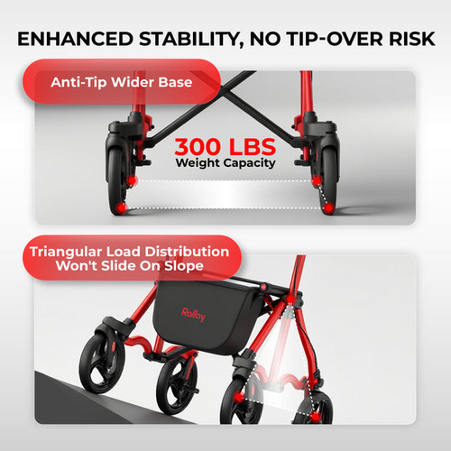 GlideEase Pro — Foldable 4-Wheel Rollator Walker